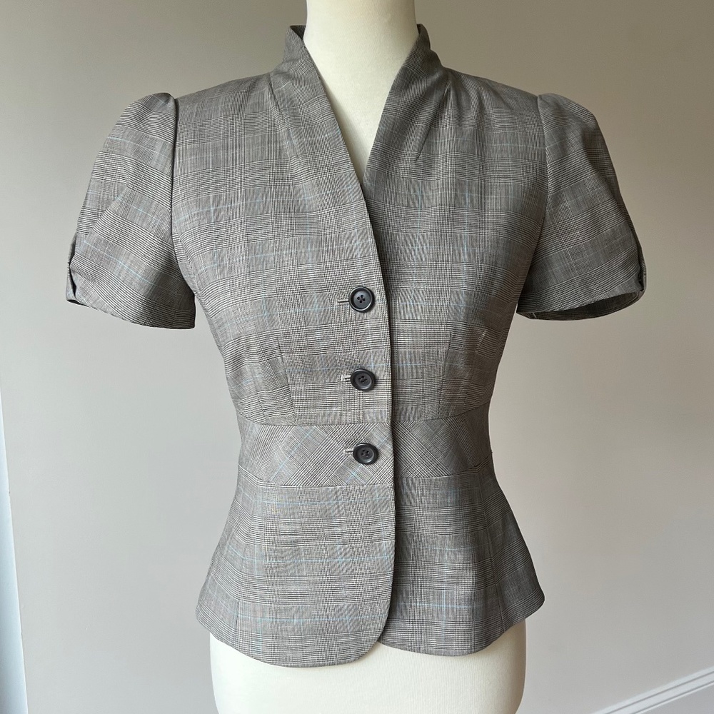 Banana Republic Short Sleeve Suiting Jacket Size 0 Puff Sleeve